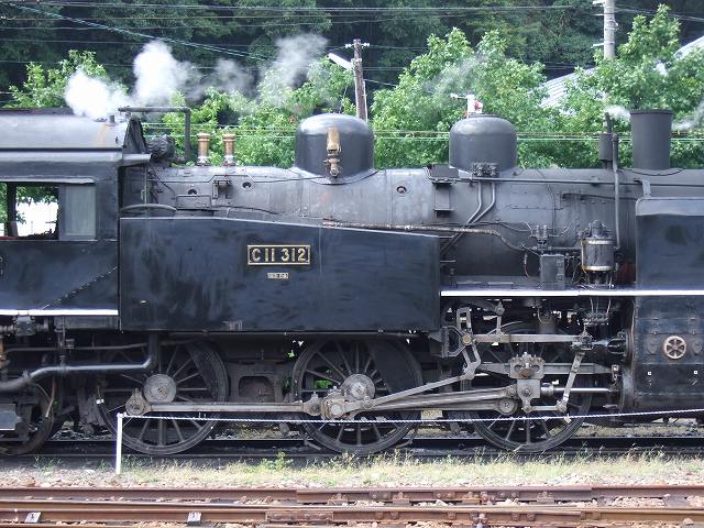 蒸気機関車(SL)のC11 312・3軸の動輪の写真の写真