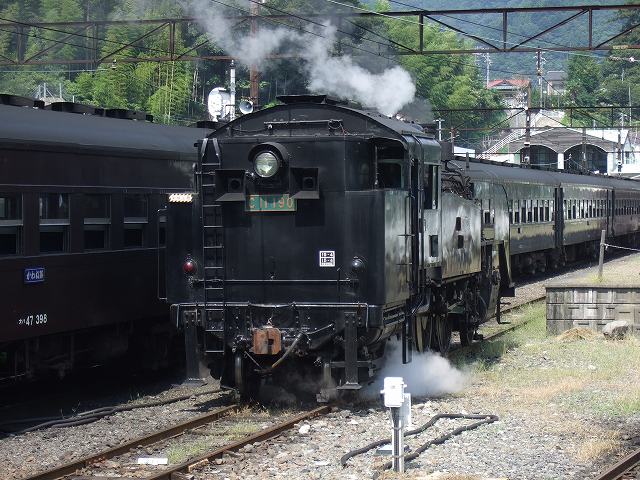 蒸気機関車(SL)のC11 190・後方の姿の写真の写真