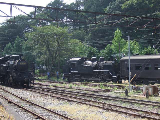蒸気機関車(SL)のC11 190・後方にC11 312号機の写真の写真