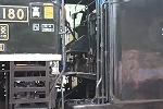 蒸気機関車C57 180号機・石炭取り出し口が中央に写る