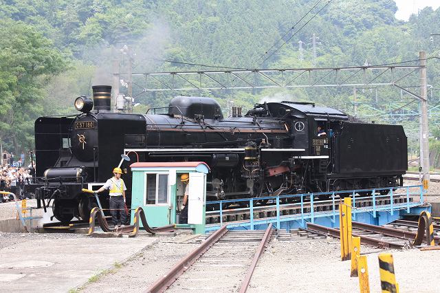 蒸気機関車C57 180号機・転車台はターンテーブルともいうの写真の写真