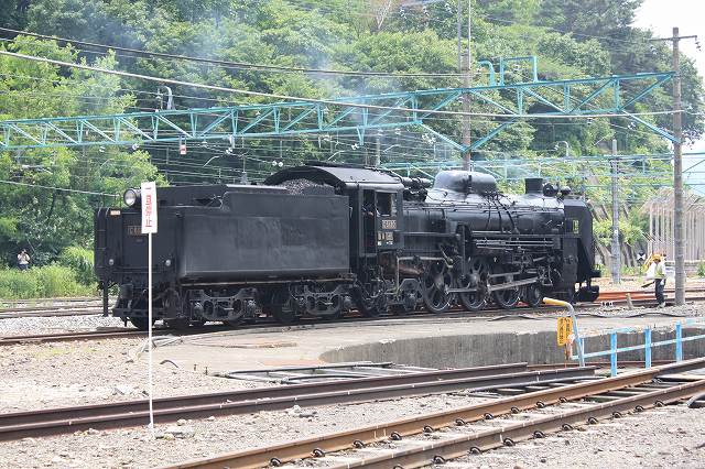 蒸気機関車C61 20号機・復路に向けてボイラーを燃焼中の写真の写真
