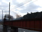 蒸気機関車(SL)のC10・橋を渡るSL
