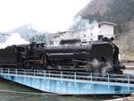 蒸気機関車(SL)のD51・回転完了