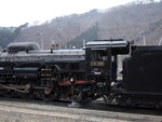 蒸気機関車(SL)のD51・後方の従台車も1軸
