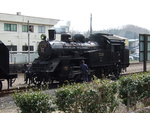 蒸気機関車(SL)のC12 66・下館駅で待機中