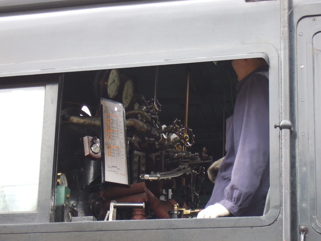 蒸気機関車(SL)のC11・運転室の写真の写真