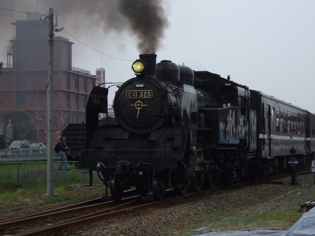 蒸気機関車(SL)のC11 325・黒鉛をはくSLの写真の写真