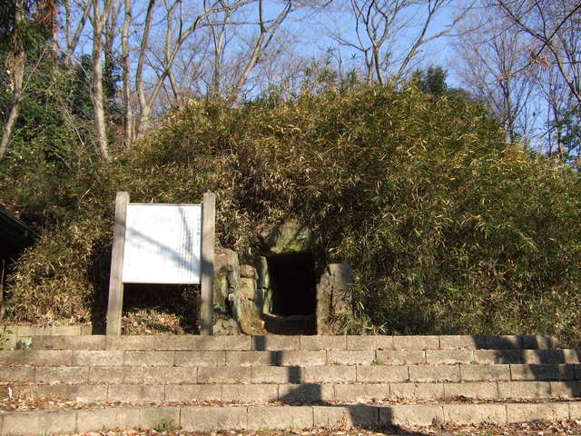 特別史跡・山上碑および古墳・階段を上ったところにある古墳の写真の写真